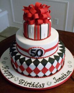 50th Birthday Cake Ideas Diamond Pattern