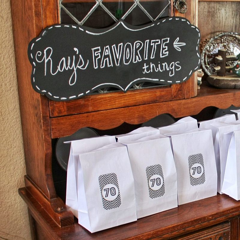 70th Birthday Party Favor Ideas