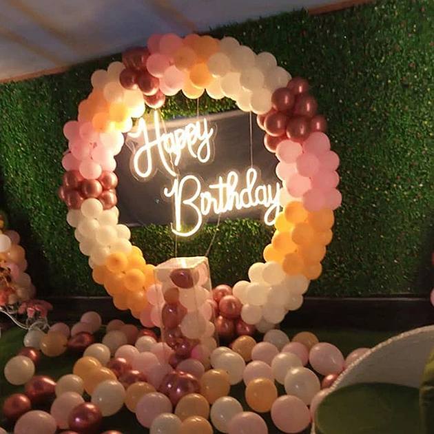decoration birthday with ballons led
