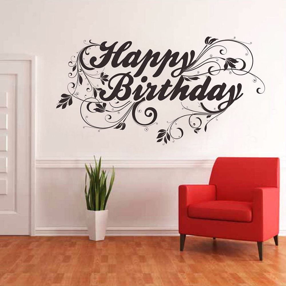 paint wall happy birthday