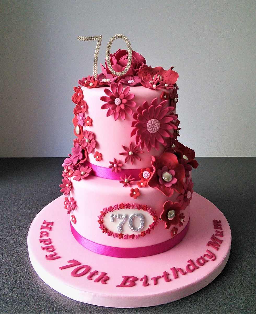 pink 70 cake