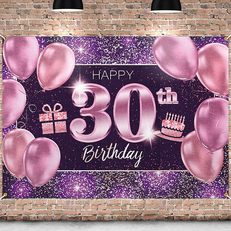 pink purple 30 banner