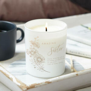 sister birthday gift floral candle notonthehighstreet