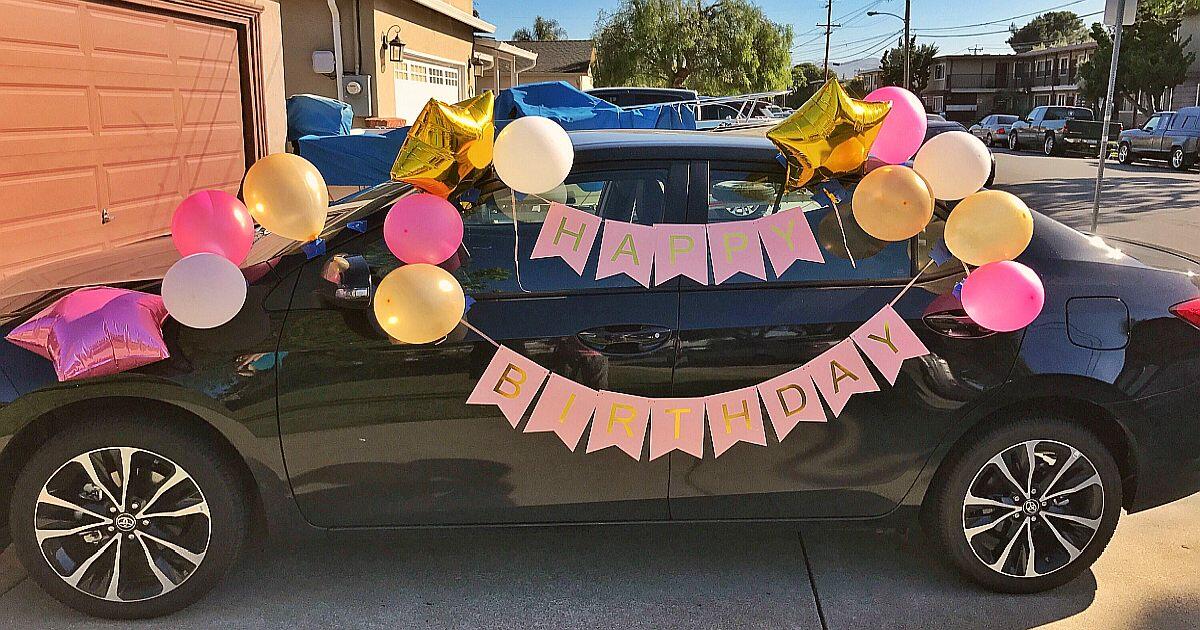 wonderful birthday car decor