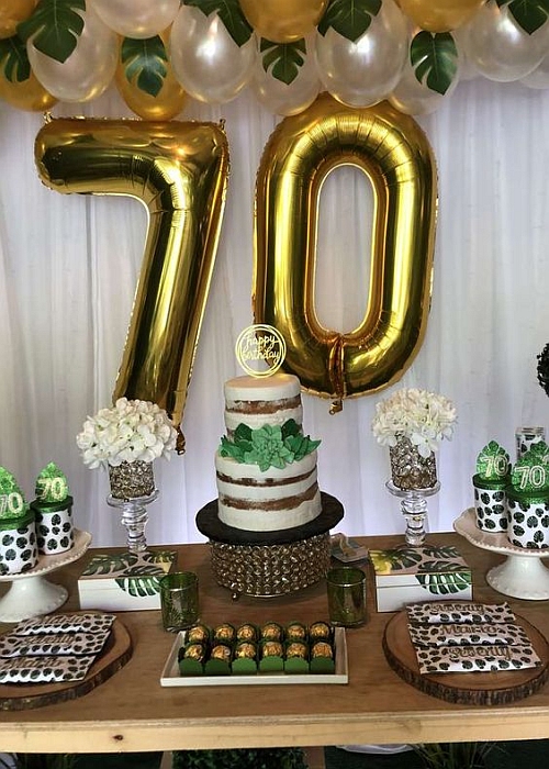 70th bday decor diy