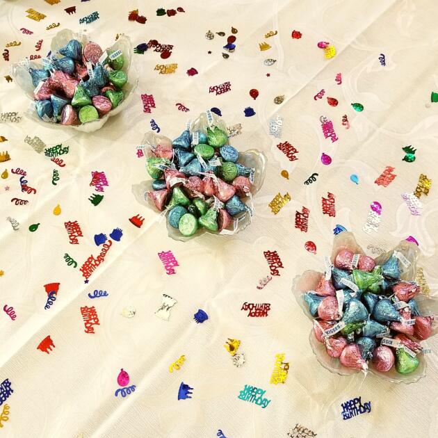colourful confetti happy birthday