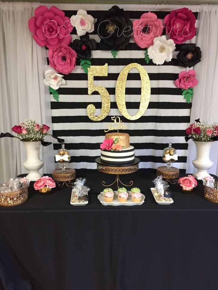 50th bday decor floral