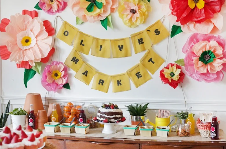 Paper Flower Birthday Party jpg