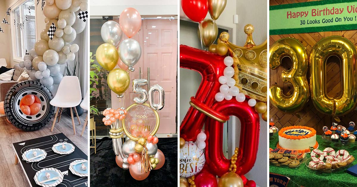 Cheerful Birthday Decoration With Balloons For A Lively Celebration