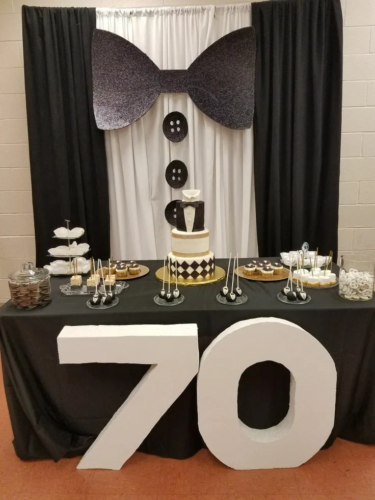 gentleman 70th bday decor jpg