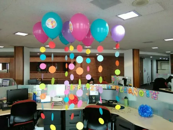 birthday decoration ideas for office cubicle