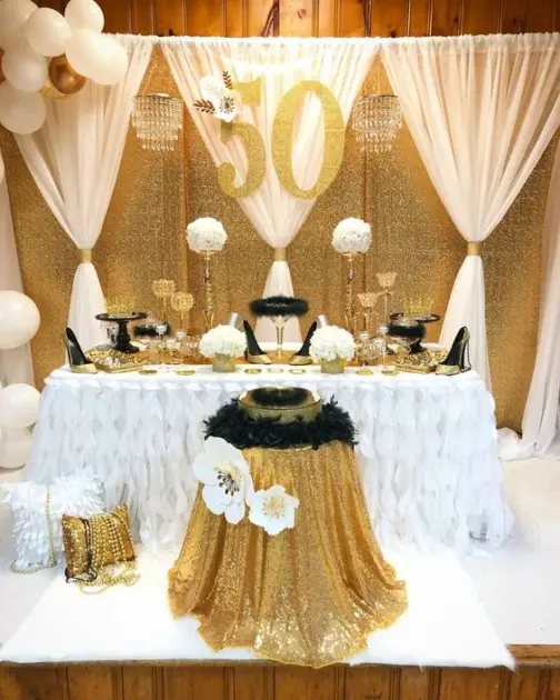 50th bday decor elegant