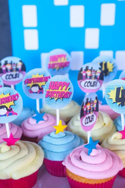 Girly Superhero Birthday Party via Karas Party Ideas KarasPartyIdeas