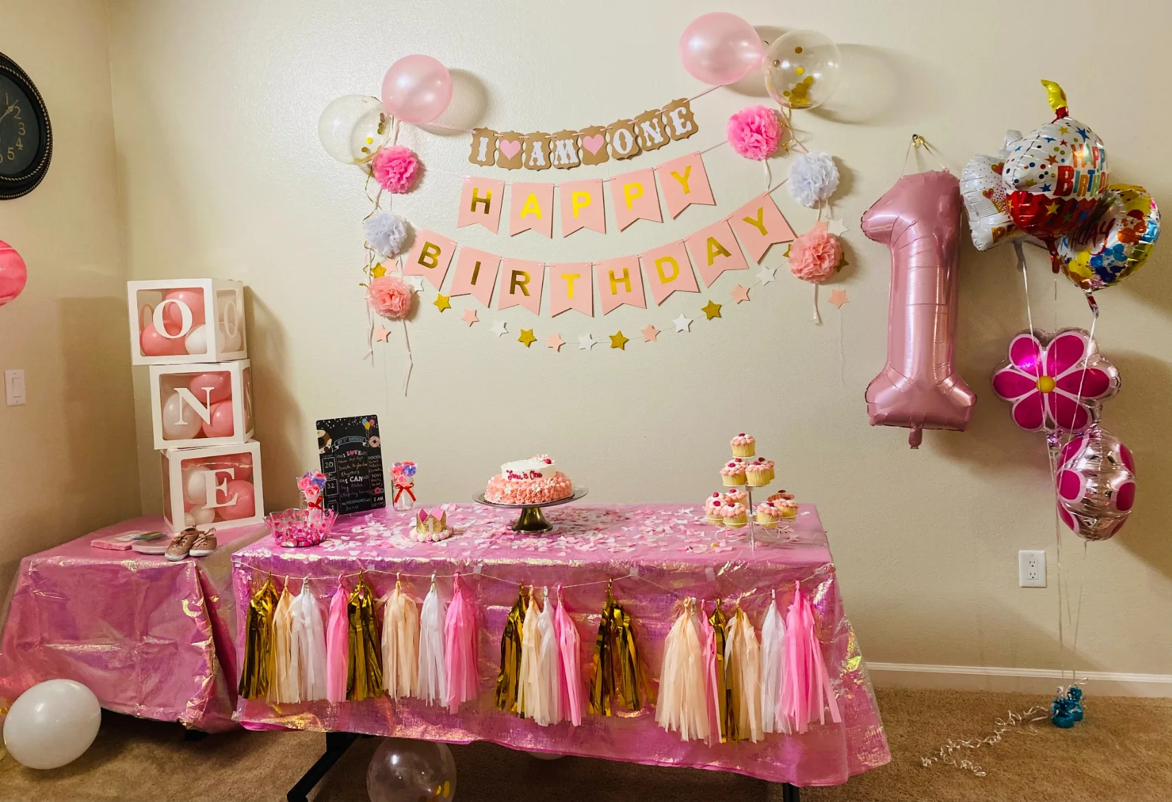 baby girl 1st bday decor jpg