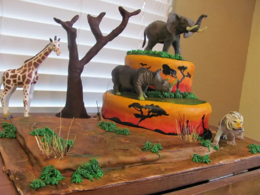 bday zoo cake
