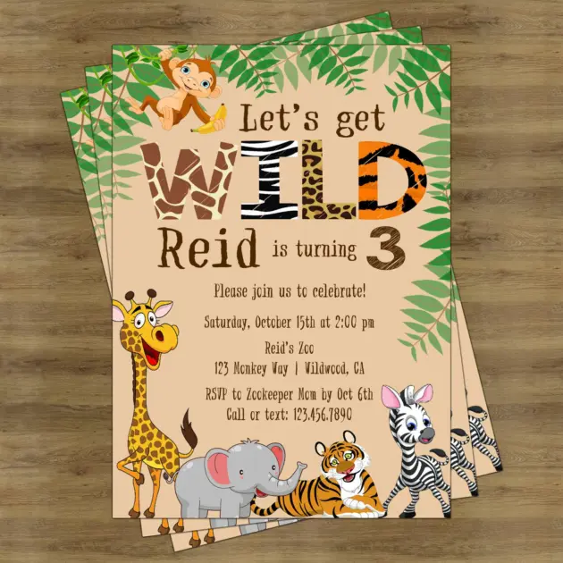 zoo invitations