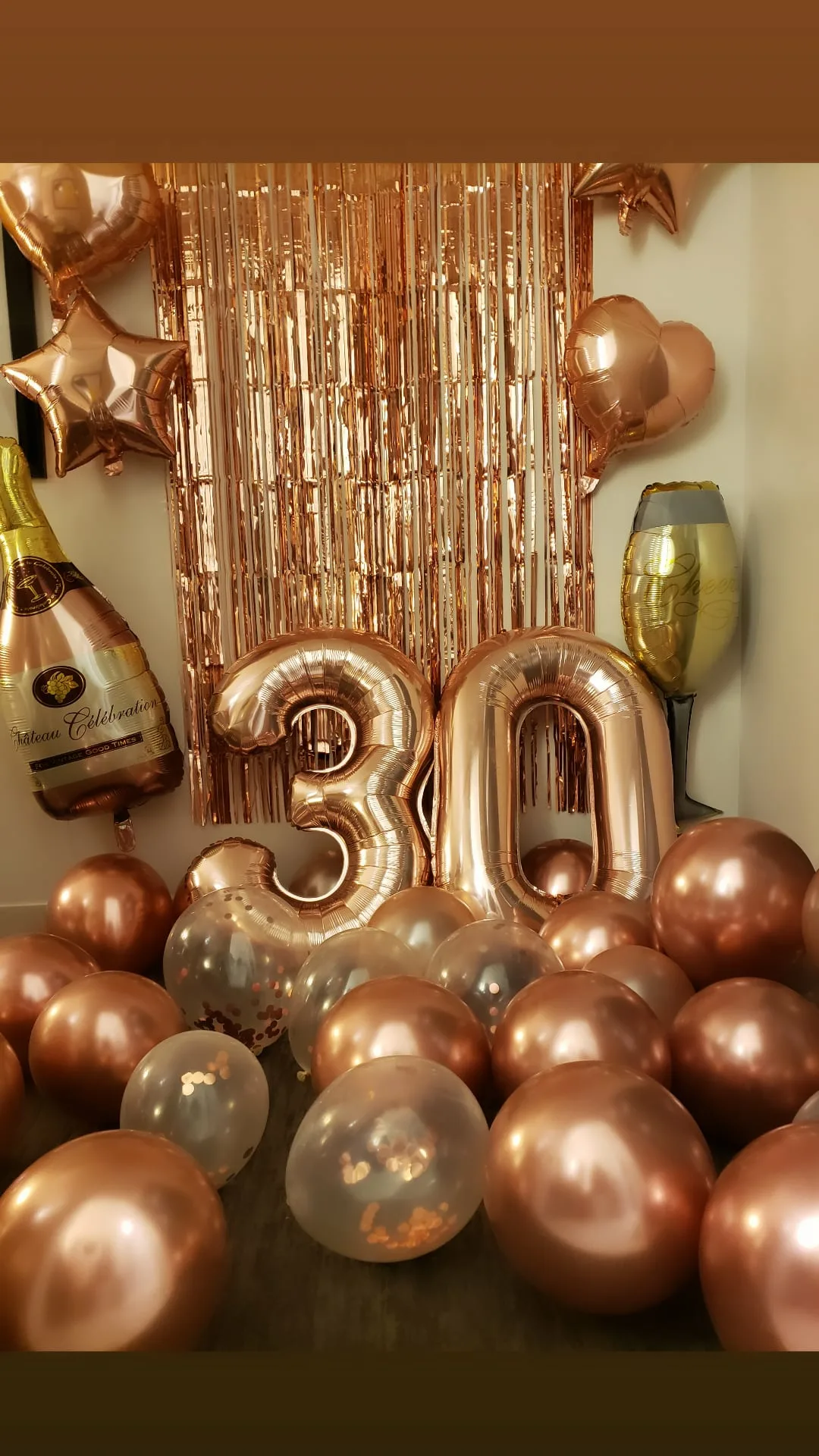 Metallic 30th Bday Decor