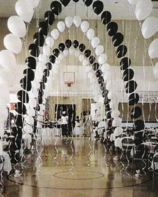 Black And White Balloon Archs