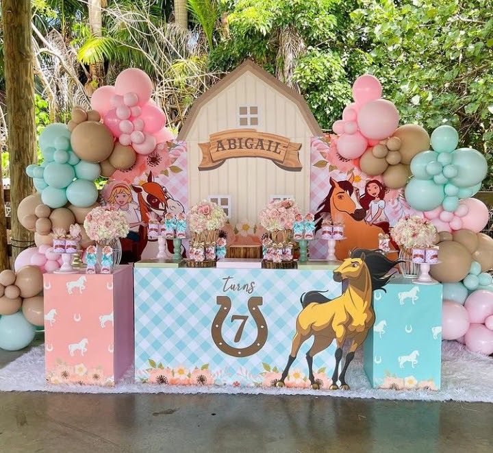 Horse Birthday Decorations Outdoor Horse Cut Out Stands With Backdrop