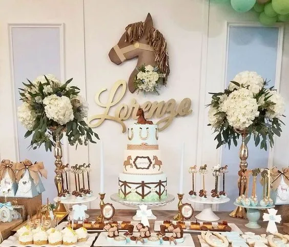 Horse Birthday Party Horse Themed Desserts And Wall Decor