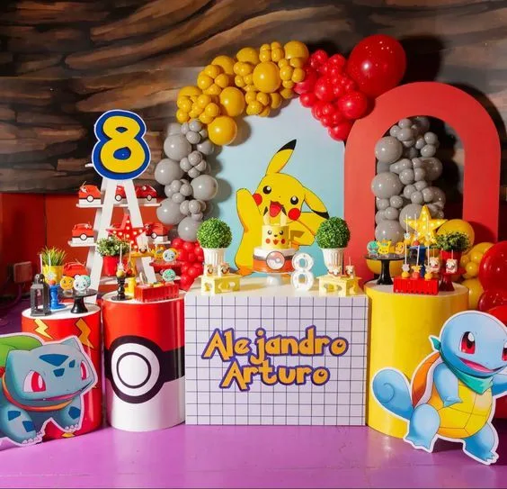 Pokemon Birthday Decorations Dessert And Cake Tables And Pedestals