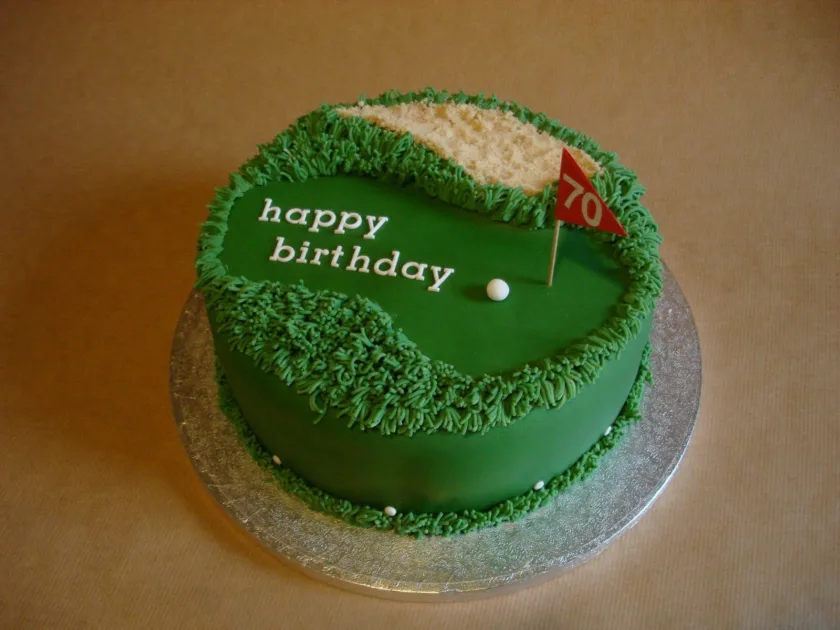 Round Golf Bday Cake Idea