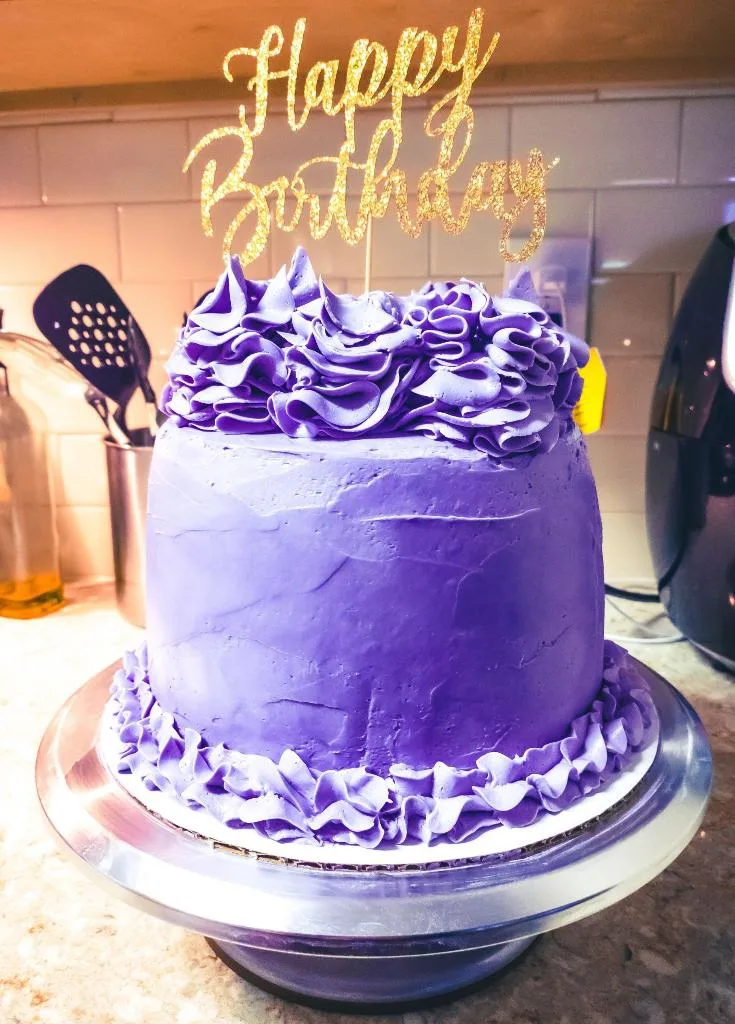 Cake Decor Birthday Lavender