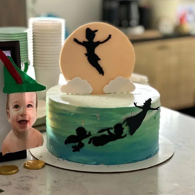Peter Pan Birthday Party Cake Topper Silloutte