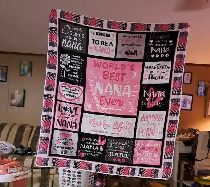 Birthday Gift For Grandma Blanket Printed