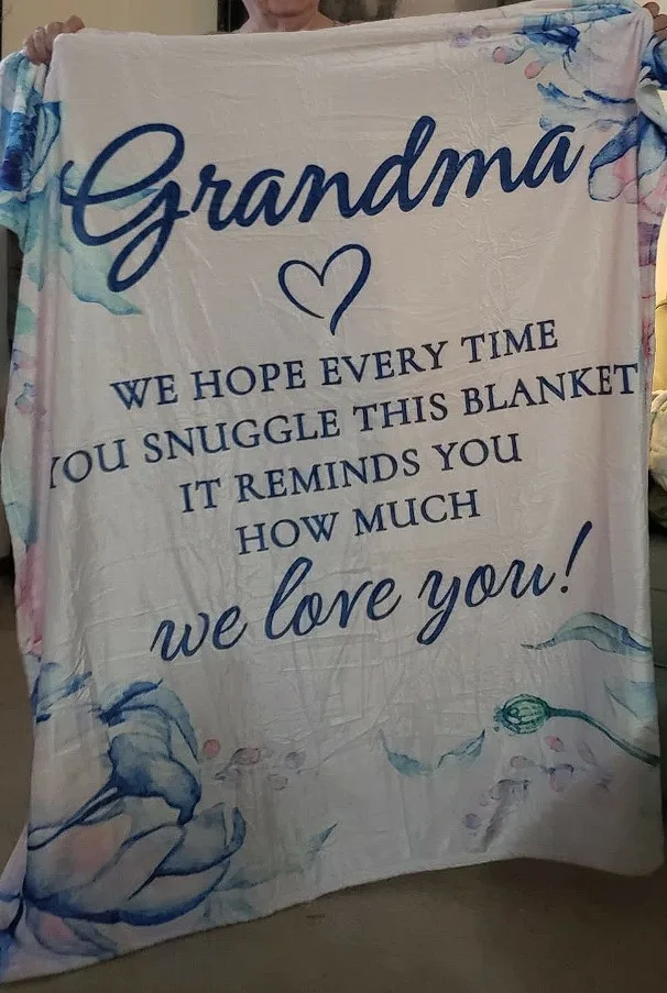 Birthday Gift For Grandma Printed Blanket