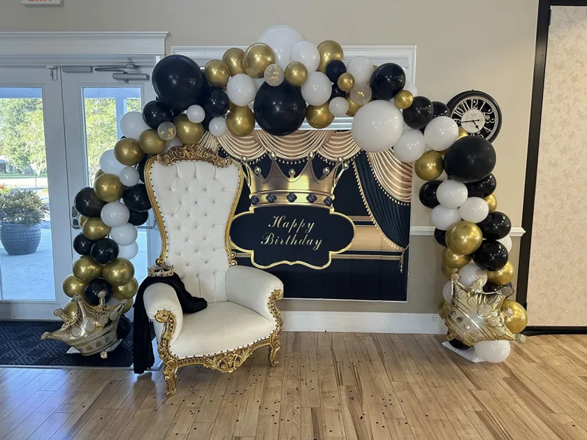 Black Gold Birthday Party Balloons