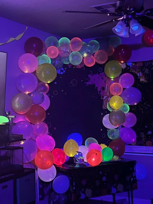 Led Balloons Arch Backdrop