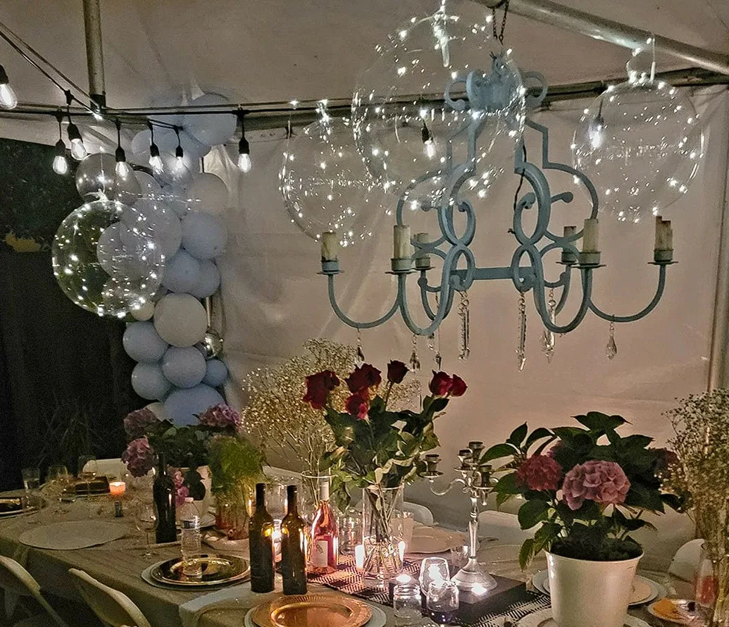 Led Balloons On Enchanting Table Setting